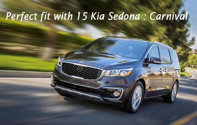 Fenster Sonne Chrom Blende Lüftung Wind Regen 6p für 2014 - 2020 Kia Sedona C...