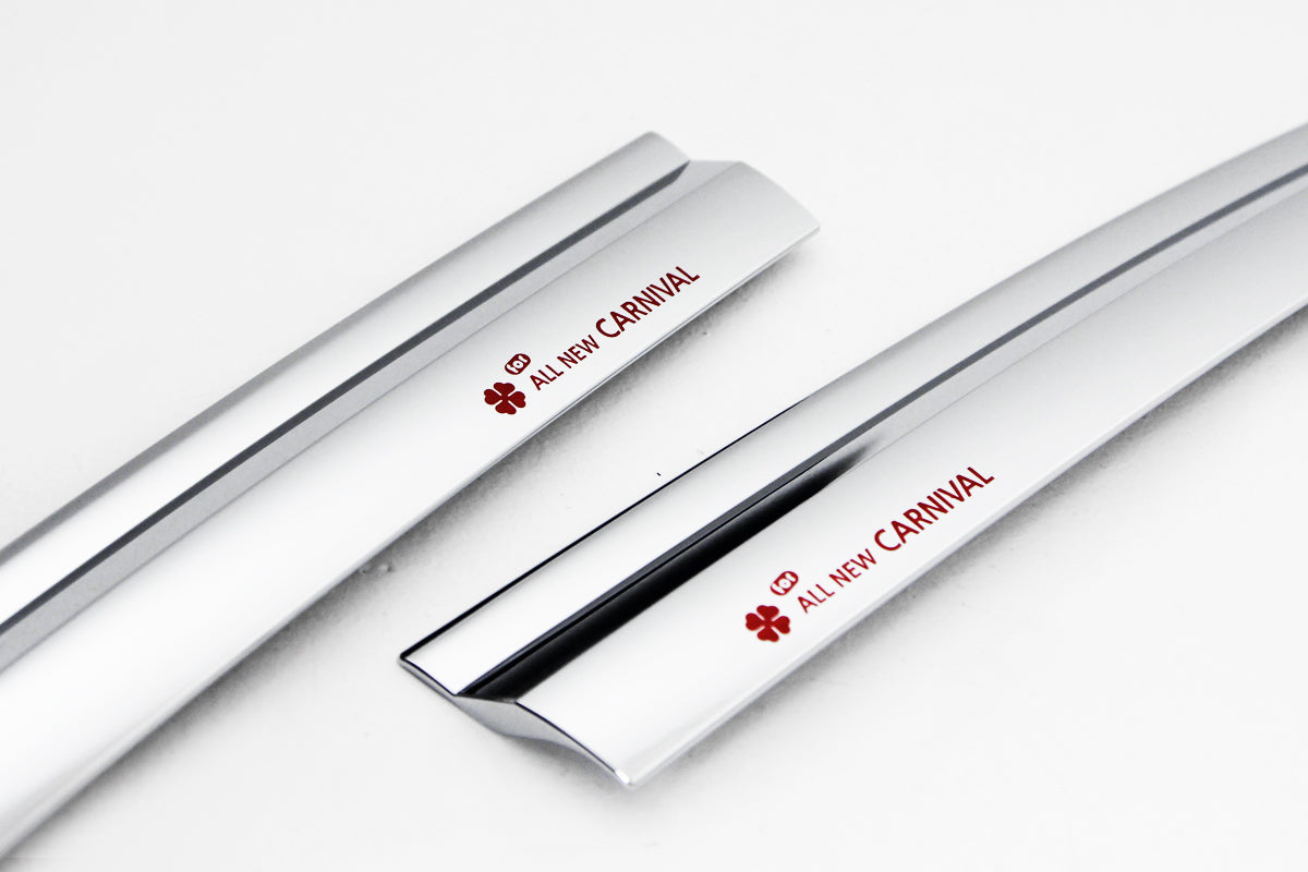 Fenster Sonne Chrom Blende Lüftung Wind Regen 6p für 2014 - 2020 Kia Sedona C...