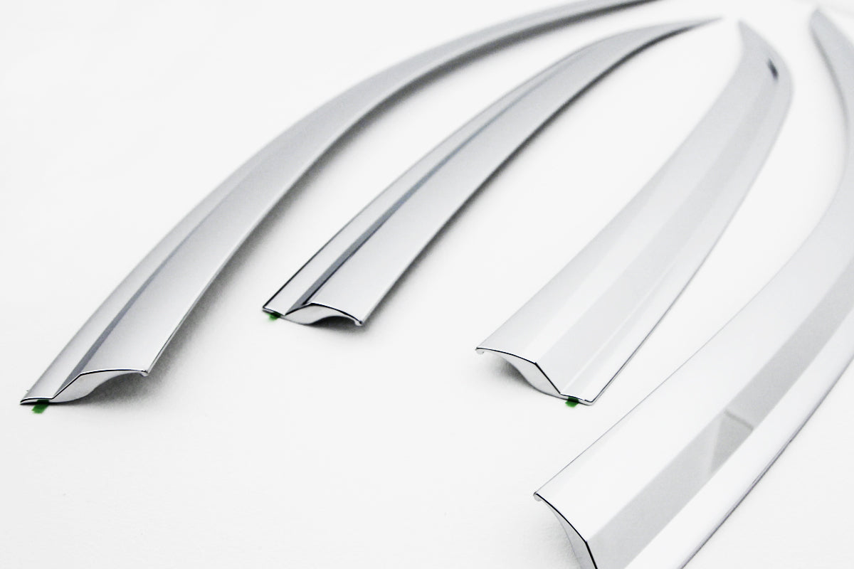 Fenster Chrom Sonne Wind Regen Blende 4p für 2014 2015 Mercedes Benz E Klasse...