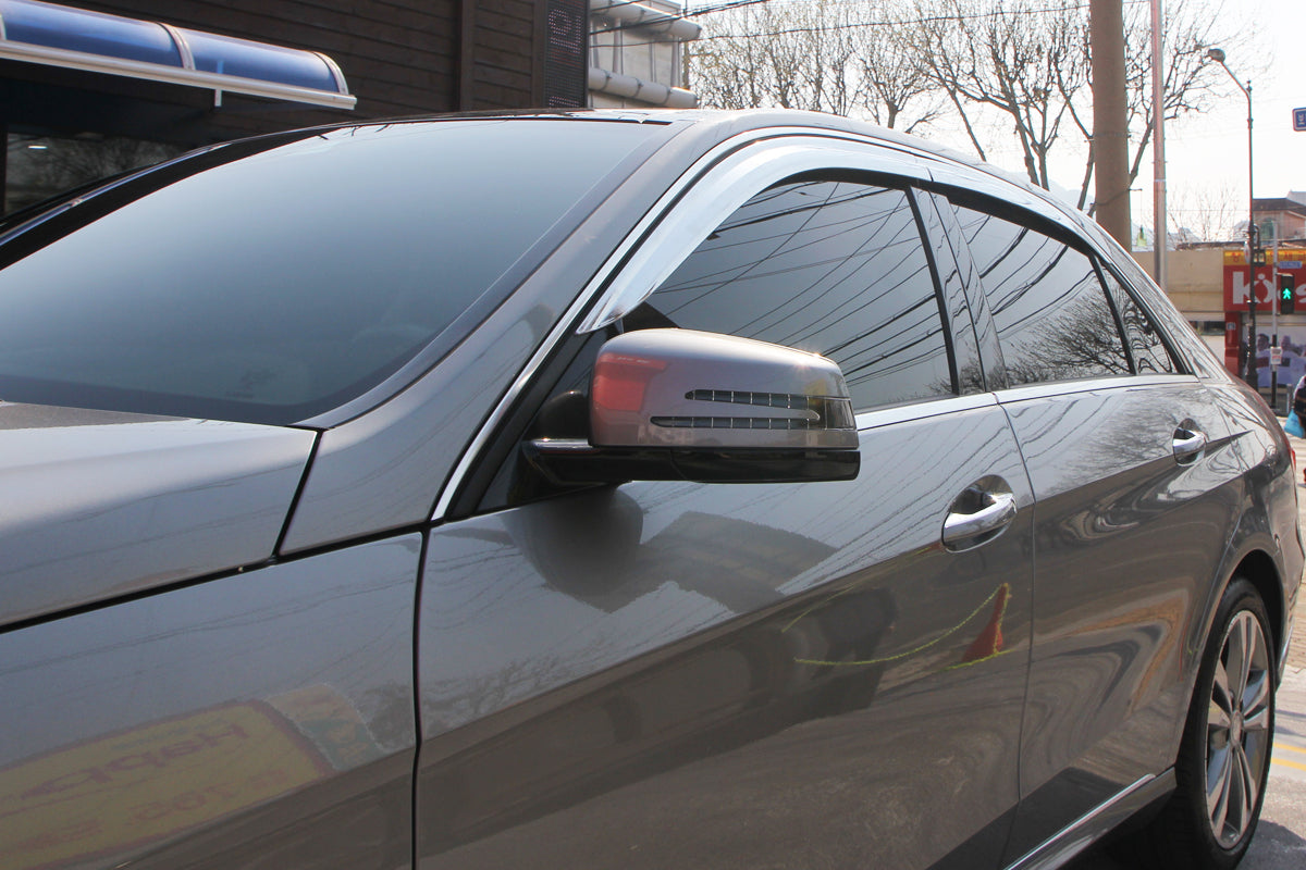 Fenster Chrom Sonne Wind Regen Blende 4p für 2014 2015 Mercedes Benz E Klasse...