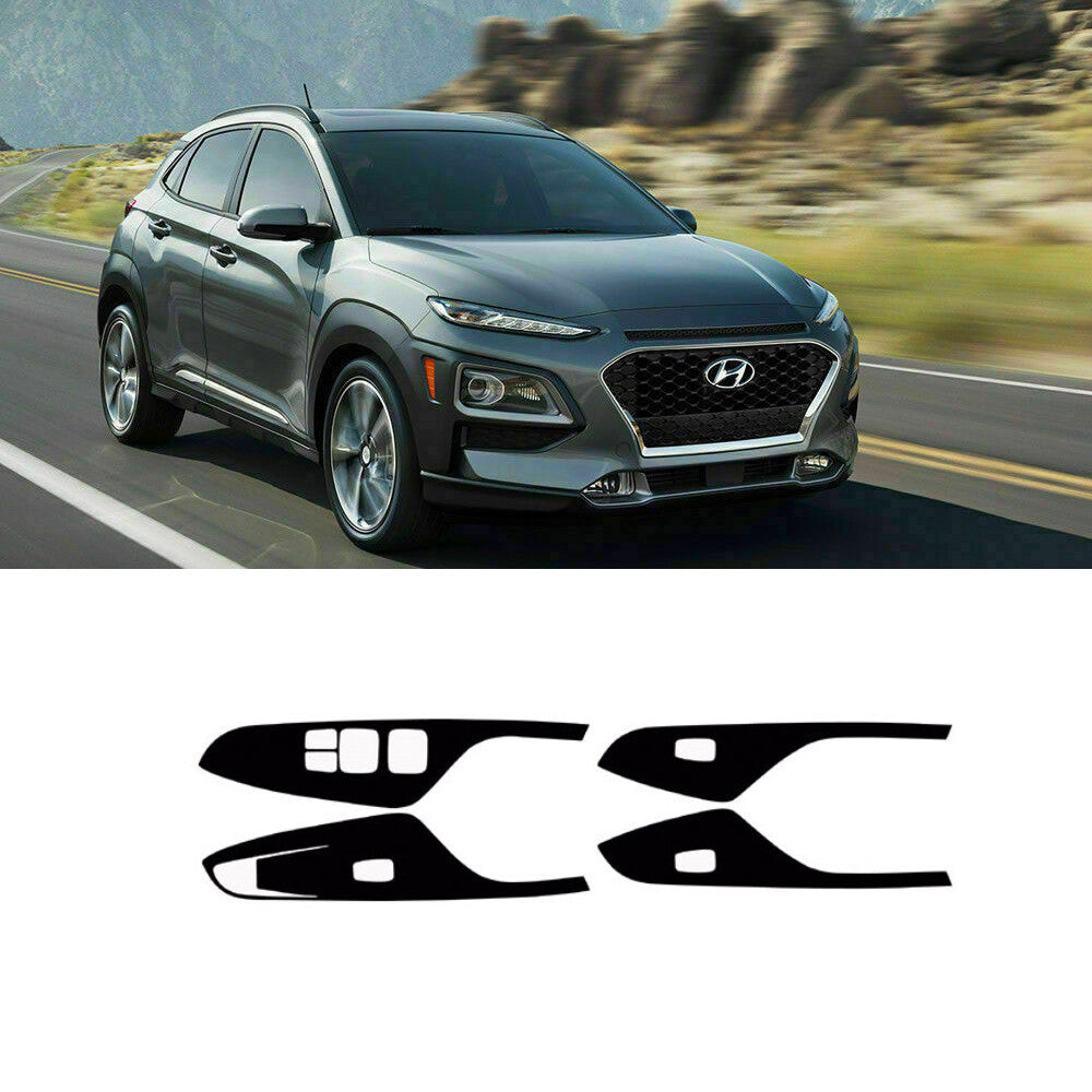 Fenster Schalter Aufkleber Sticker Carbon Schwarz für 2018 2019 Hyundai Kona
