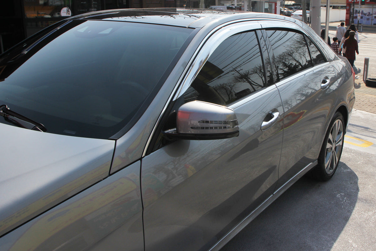 Fenster Chrom Sonne Wind Regen Blende 4p für 2014 2015 Mercedes Benz E Klasse...