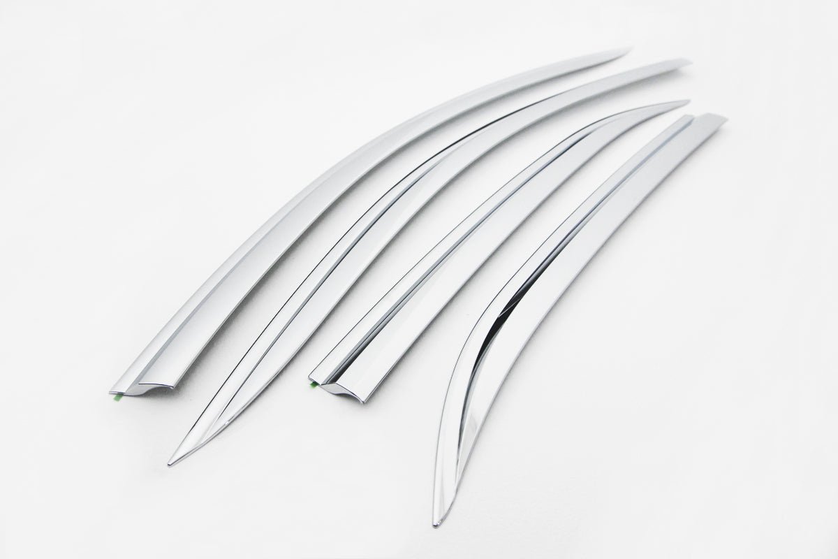 Fenster Chrom Sonne Wind Regen Blende 4p für 2014 2015 Mercedes Benz E Klasse...