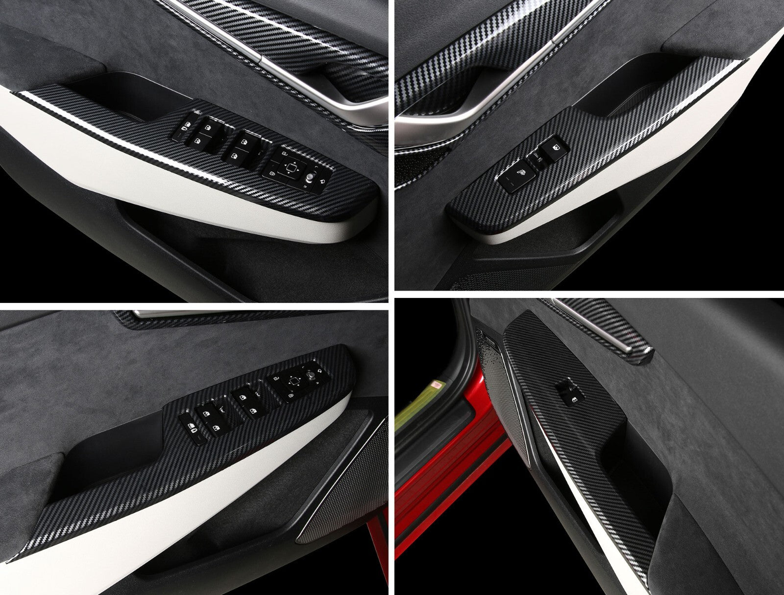 Fensterheberschalter Carbon Zierleiste Abdeckung 4p 1Set (Passt für: 2022 202...