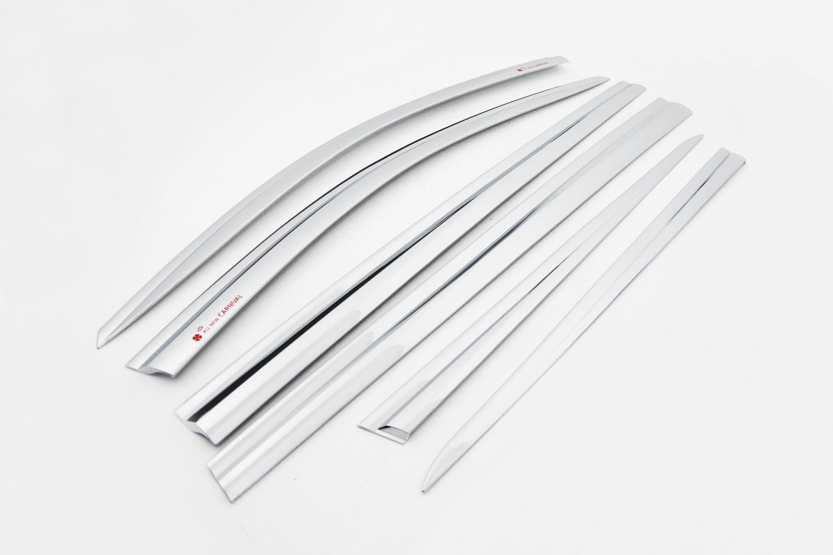 Fenster Sonne Chrom Blende Lüftung Wind Regen 6p für 2014 - 2020 Kia Sedona C...