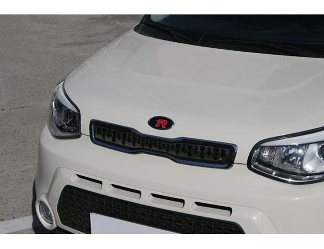 F R Lenkgriff Hupenkappe R Logo Emblem 7p für 2014 2016 Kia Soul